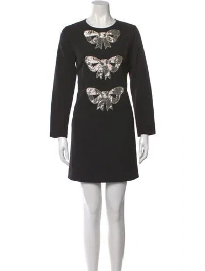 Pre-owned Mestiza New York Graphic Print Mini Dress W/ Tags In Black