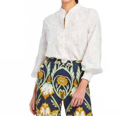 Mestiza New York Iman Barong Top In Ivory In Multi