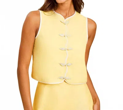 Mestiza New York Imogen Convertible Vest In Sunrise Meadow In Yellow