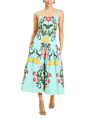 Mestiza New York Kinsley Printed Drop Waist Midi Dress In Multi