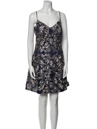 Pre-owned Mestiza New York Lace Pattern Mini Dress In Multi