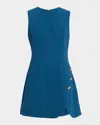 Mestiza New York Loverde Sleeveless Side-slit Mini Dress In Blue