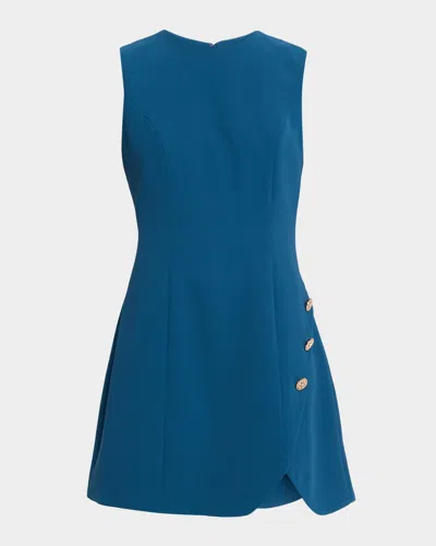 Mestiza New York Loverde Sleeveless Side-slit Mini Dress In Blue