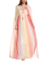 Mestiza New York Margarita Gown & Cape In Orange