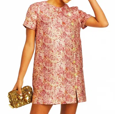 Mestiza New York Metallic Pink And Red Mini Dress