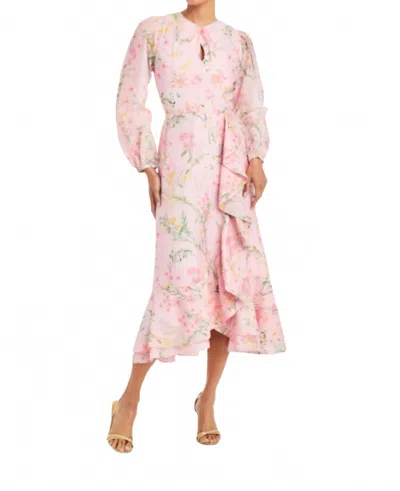 Mestiza New York Ophelia Midi Dress In Rose Vines In Pink
