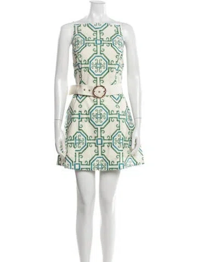 Pre-owned Mestiza New York Patterned Mini Dress In Multicolor