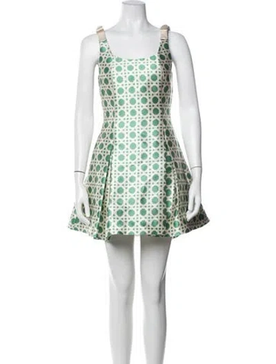 Pre-owned Mestiza New York Patterned Mini Dress In Neutrals