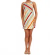 Mestiza New York Payton Striped Bow-embellished Mini Shift Dress In Multi