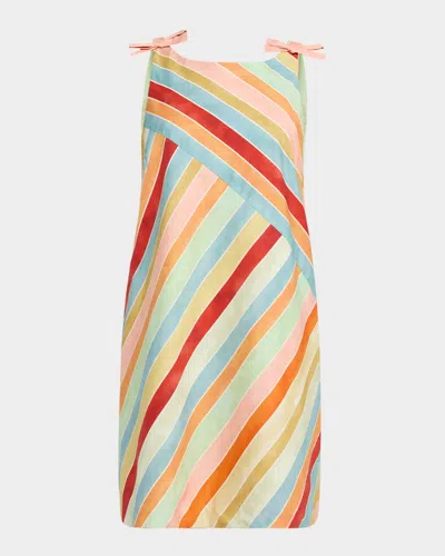 Mestiza New York Payton Striped Bow-embellished Mini Shift Dress