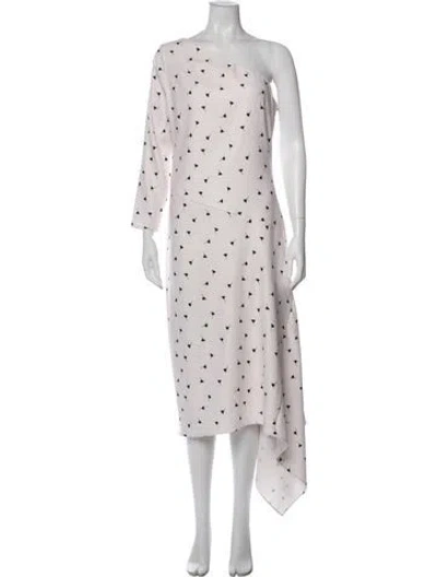 Pre-owned Mestiza New York Polka Dot Print Long Dress W/ Tags In Pink