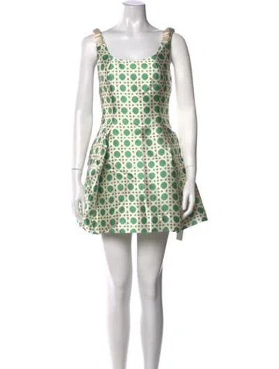 Pre-owned Mestiza New York Printed Mini Dress In Neutrals