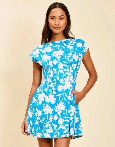 Mestiza New York Quinn Mini Dress In Huckleberry Blue In Multi