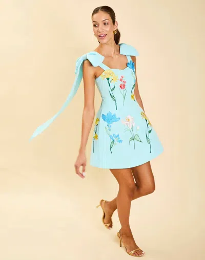 Mestiza New York Samar Mini Dress In Blue Wlatz