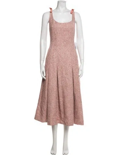 Pre-owned Mestiza New York Scoop Neck Long Dress In Pink