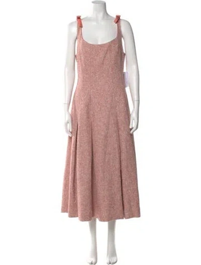 Pre-owned Mestiza New York Scoop Neck Midi Length Dress In Pink