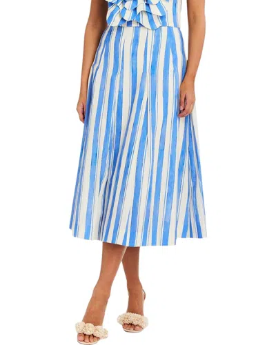Mestiza New York Seville Pleated Midi Skirt In Blue