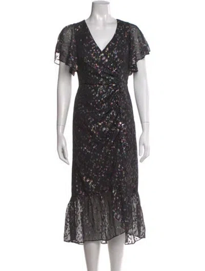 Pre-owned Mestiza New York Silk Long Dress In Multi