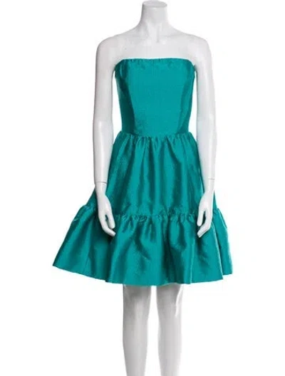 Pre-owned Mestiza New York Strapless Mini Dress In Green