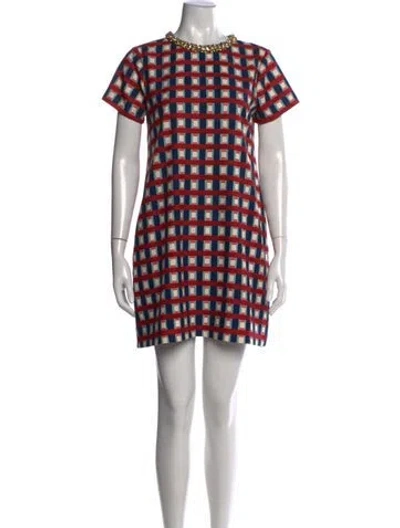 Pre-owned Mestiza New York Striped Mini Dress In Red