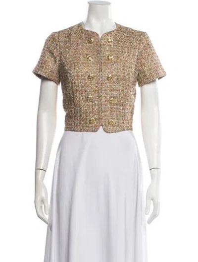 Pre-owned Mestiza New York Tweed Pattern Jacket In Neutral