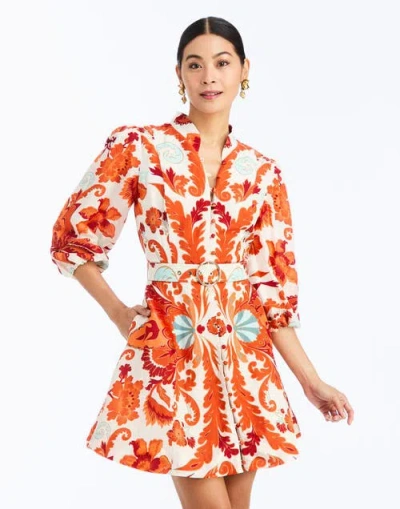 Mestiza New York Valencia Belted Botanical-print Mini Dress In Multi