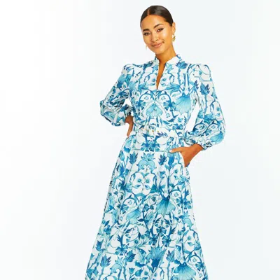 Mestiza Valencia Midi Dress In Blue