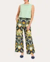 Mestiza Women's Antonella Floral Cotton Wide-leg Pants In Navy Garden