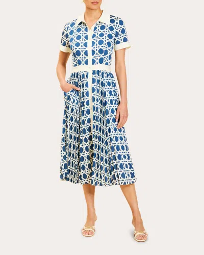 Mestiza Women's Billie Twill Pleated Shirt Dress In Blue