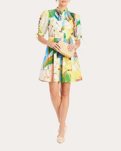 Mestiza Women's Brooklyn Floral Poplin Puff-sleeve Mini Dress Cotton In Multi