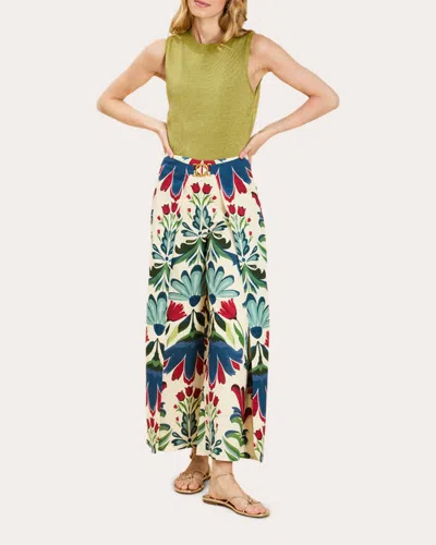 Mestiza Women's Chloe Floral Buckle Wrap Pants Cotton In Multi