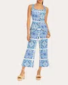 Mestiza Women's Elena Printed Tailored Vest Top In Blue