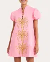 Mestiza Women's Elliana Embroidered Cotton Barong Mini Dress In Pink