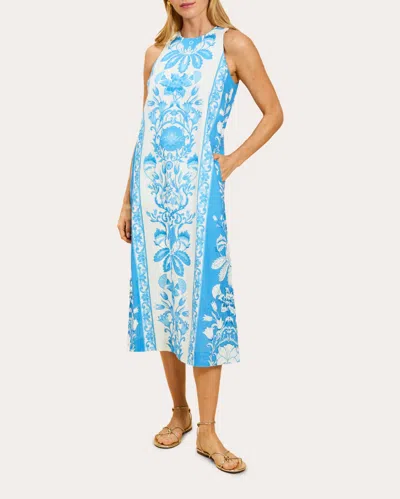 Mestiza Women's Farfalle Floral Cotton Column Midi Dress Cotton/linen In Multi