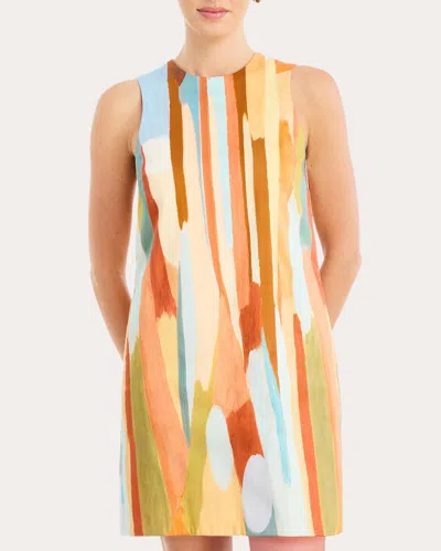 Mestiza Women's Fiona Cotton Poplin Reversible Shift Dress Cotton/spandex In Multi