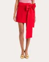 Mestiza Women's Granada Bow Mini Wrap Skirt In Red