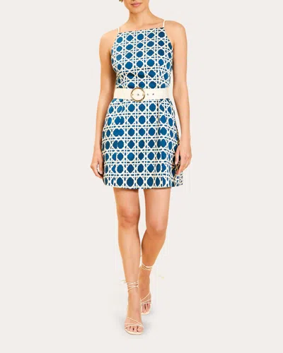 Mestiza Women's Havana Poplin Belted Mini Dress In Blue