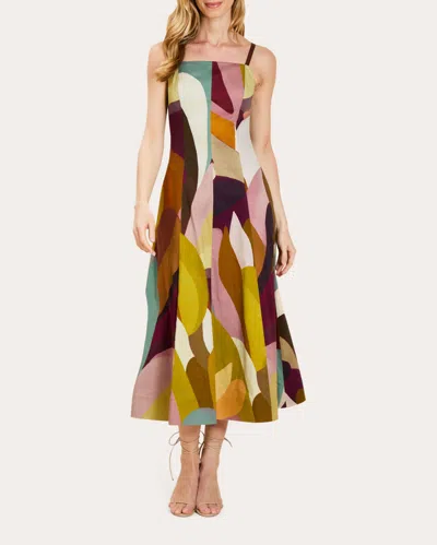 Mestiza Women's Leo Reversible Poplin A-line Midi Dress Cotton/spandex In Multicolor