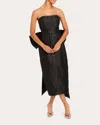 Mestiza Women's Lorena Bow-detail Metallic Jacquard Strapless Midi Dress In Black