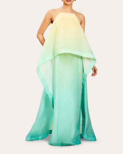 Mestiza Women's Mariposa Convertible Organza Train Gown Linen/polyester/tencel In Multicolor