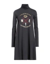 Met Jeans Woman Mini Dress Black Size M Cotton In Gray