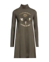 Met Jeans Woman Short Dress Military Green Size M Cotton