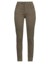 Met Jeans Woman Denim Pants Military Green Size 28 Cotton, Polyester, Elastane In Green