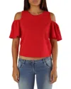 Met Multicolor Polyester Blouse In Red