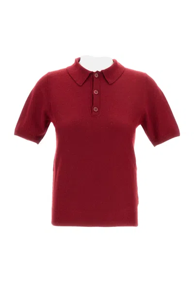 Meta Campania Cashmere Polo In Red