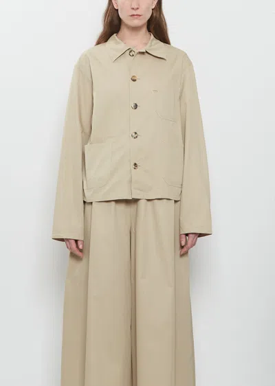 Meta Campania Collective Bill Cropped Unlined Workwear Jacket In Sand
