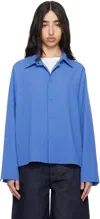 Meta Campania Collective Blue Alton Classic Boxy Shirt In Meta Blue