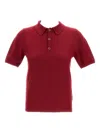 Meta Campania Collective Cashmere Polo Top In Red