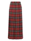 Meta Campania Collective Check Buckle Midi Skirt In Multi
