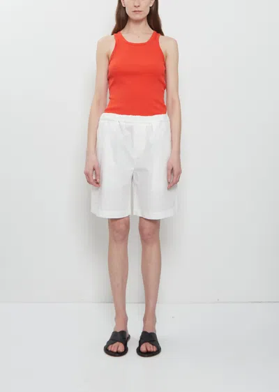 Meta Campania Collective Ed Unlined Cotton Drawstring Shorts In White